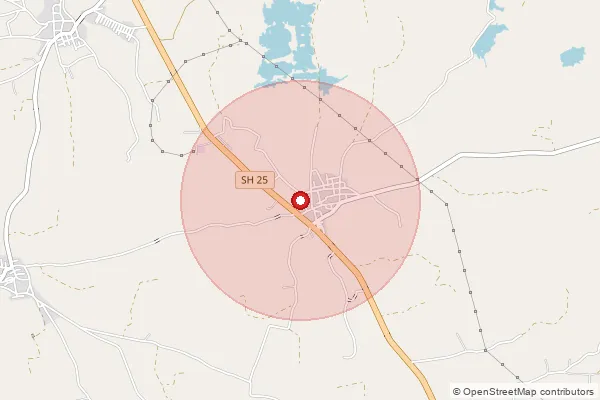 Map showing approximate area covered by Pincode 360020 — Padasan Bo, Rajkot