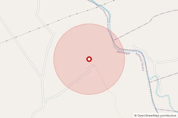 Map showing approximate area covered by Pincode 360021 — Devgam Bo, Rajkot