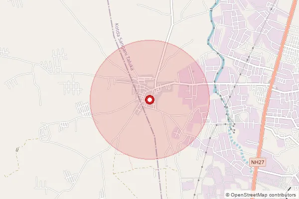 Map showing approximate area covered by Pincode 360026 — Sapar Veraval So, Rajkot