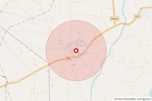 Map showing approximate area covered by Pincode 360311 — Gondal Ho, Rajkot