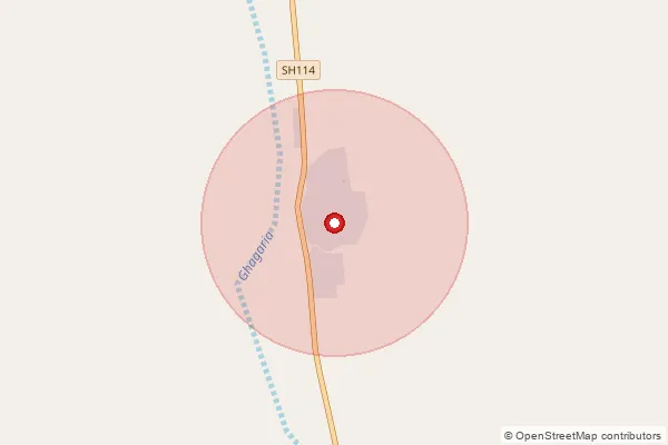 Map showing approximate area covered by Pincode 360360 — Dedarva Bo, Rajkot