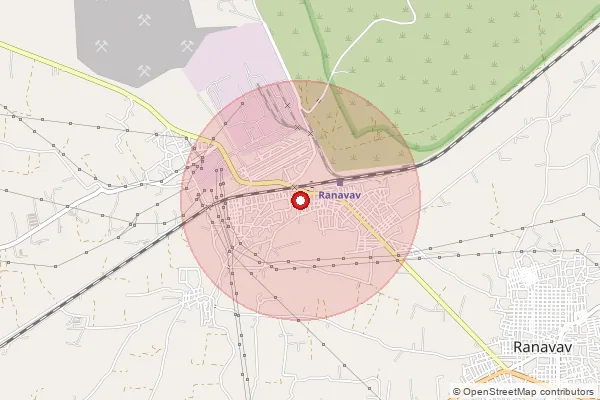 Map showing approximate area covered by Pincode 360550 — Dharampur Bo, Porbandar