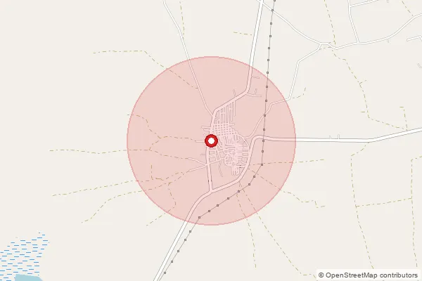 Map showing approximate area covered by Pincode 360570 — Ranabordi Bo, Porbandar