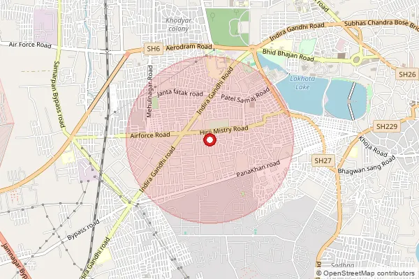 Map showing approximate area covered by Pincode 361004 — Gidc Phase Ii, Jamnagar
