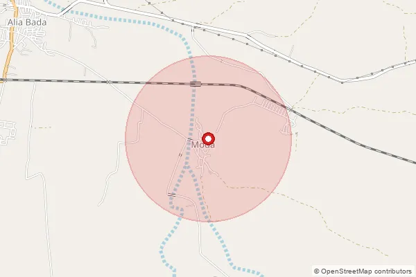 Map showing approximate area covered by Pincode 361110 — Moda Bo, Jamnagar