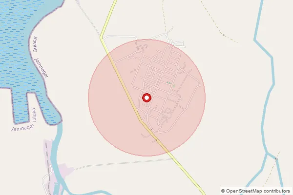 Map showing approximate area covered by Pincode 361150 — Valsura So, Jamnagar