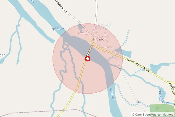 Map showing approximate area covered by Pincode 361220 — Bhensdad Bo, Jamnagar