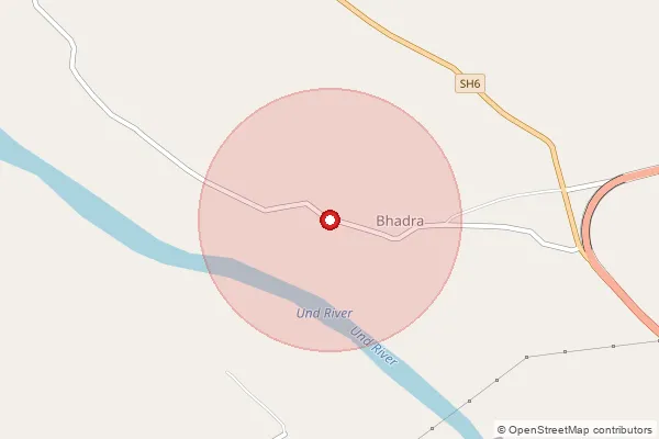 Map showing approximate area covered by Pincode 361250 — Badanpar Bo, Jamnagar