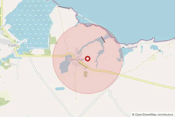 Map showing approximate area covered by Pincode 361347 — Surajkaradi So, Devbhumi Dwarka