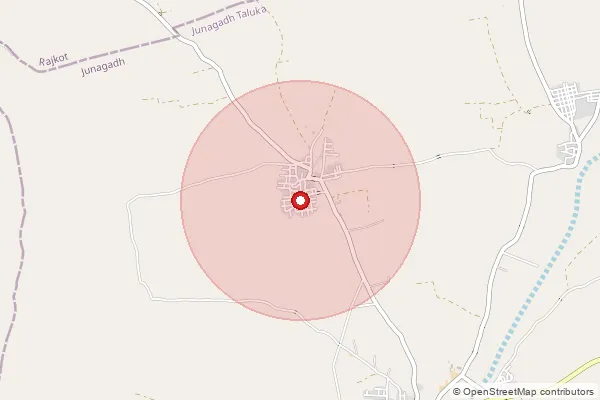 Map showing approximate area covered by Pincode 362011 — Majevadi So, Junagadh
