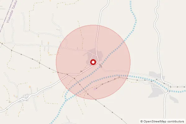Map showing approximate area covered by Pincode 362110 — Mota Hadmatia Bo, Junagadh