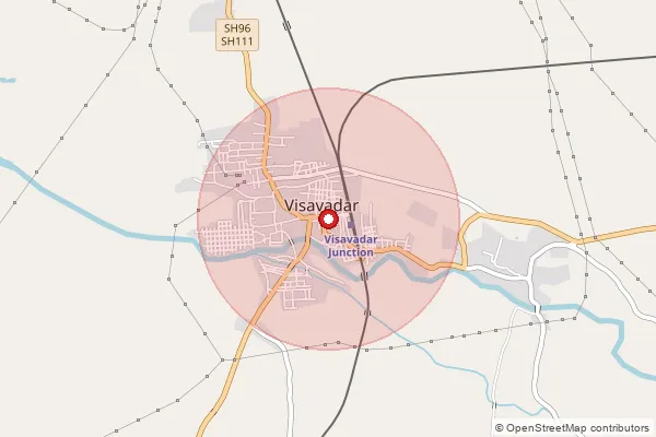 Map showing approximate area covered by Pincode 362130 — Kalavad Gir Bo, Junagadh