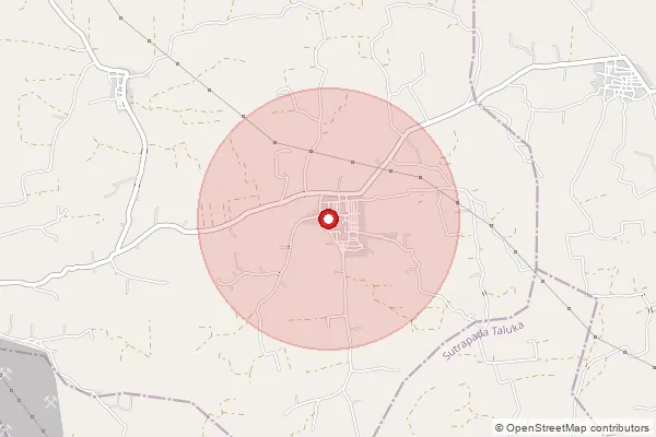 Map showing approximate area covered by Pincode 362150 — Borvav Bo, Gir Somnath