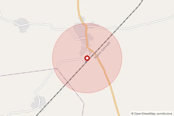 Map showing approximate area covered by Pincode 362215 — Bhatiya Bo, Junagadh