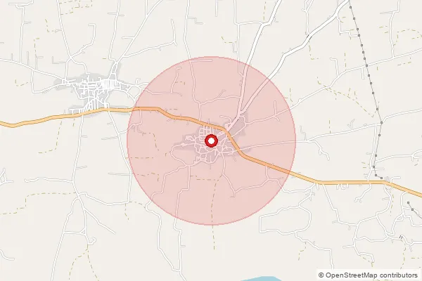 Map showing approximate area covered by Pincode 362275 — Dhamlej Bo, Gir Somnath