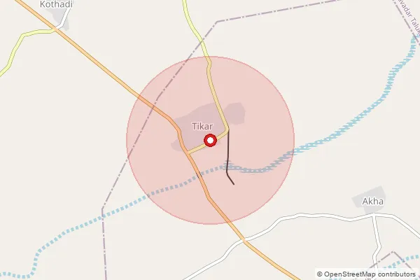 Map showing approximate area covered by Pincode 362630 — Kothdi Bo, Junagadh