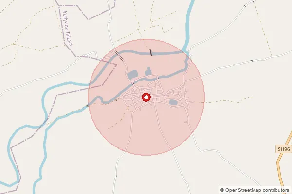 Map showing approximate area covered by Pincode 362650 — Chhatrava Bo, Porbandar