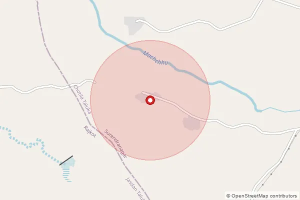 Map showing approximate area covered by Pincode 363410 — Chhatriyala Bo, Surendranagar