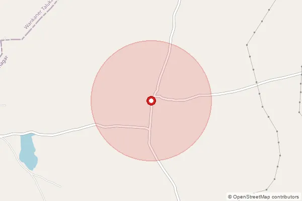 Map showing approximate area covered by Pincode 363530 — Chorvira Bo, Surendranagar