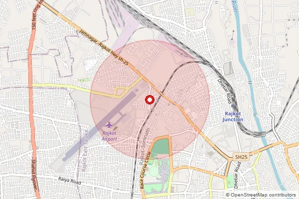 Map showing approximate area covered by Pincode 363623 — Dhuva S.O, Morbi