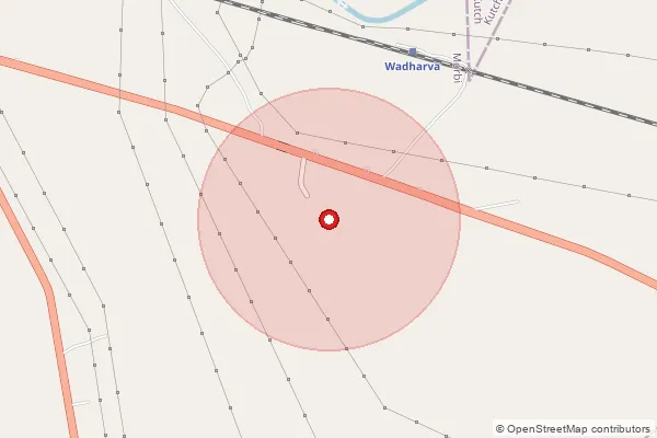 Map showing approximate area covered by Pincode 363670 — Motibarar Bo, Morbi