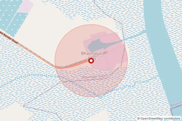 Map showing approximate area covered by Pincode 364005 — Bhavnagar Anandnagar So, Bhavnagar