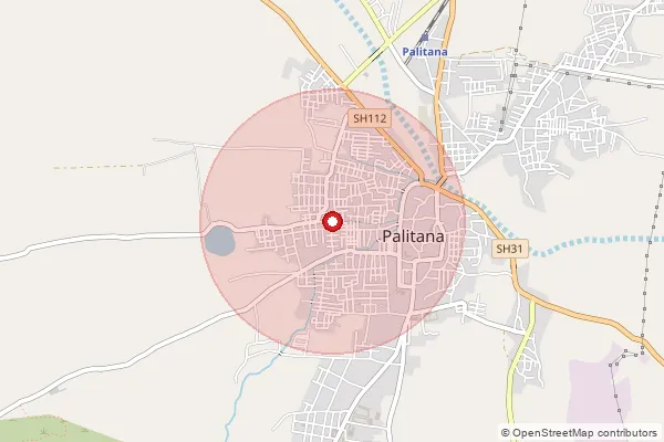 Map showing approximate area covered by Pincode 364270 — Jamanvav Bo, Bhavnagar