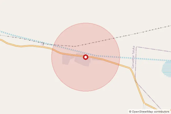 Map showing approximate area covered by Pincode 364275 — Mangadh Bo, Bhavnagar