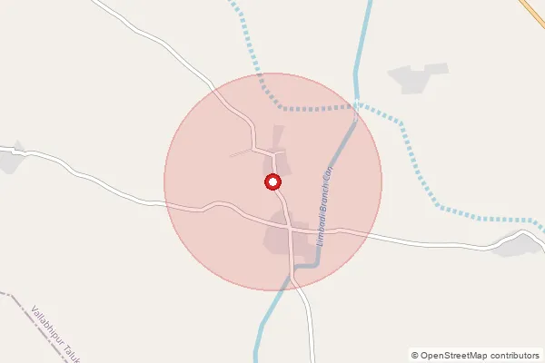 Map showing approximate area covered by Pincode 364330 — Chogath Bo, Bhavnagar