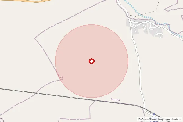 Map showing approximate area covered by Pincode 365480 — Khijadiakhan Bo, Amreli
