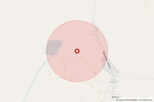 Map showing approximate area covered by Pincode 370040 — Ratiya Bo, Kachchh