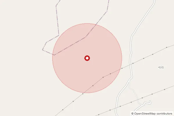 Map showing approximate area covered by Pincode 370135 — Halra Bo, Kachchh