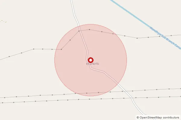 Map showing approximate area covered by Pincode 370140 — Bharudia Bo, Kachchh
