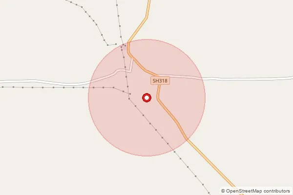 Map showing approximate area covered by Pincode 370205 — Antarjar Bo, Kachchh