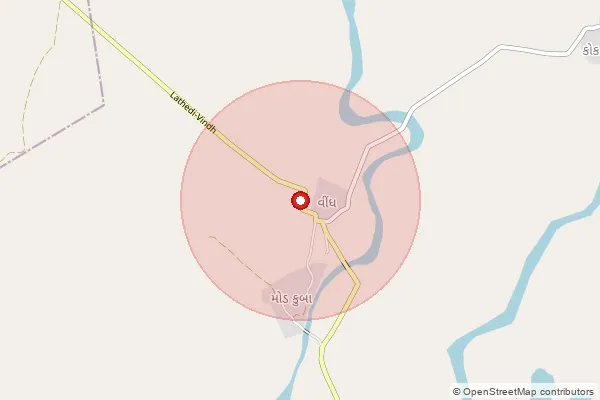 Map showing approximate area covered by Pincode 370450 — Bhojay Bo, Kachchh