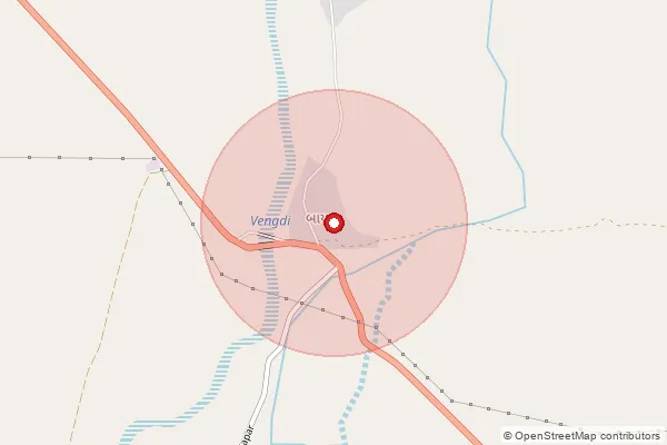Map showing approximate area covered by Pincode 370475 — Bada Bo, Kachchh