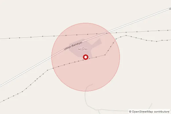 Map showing approximate area covered by Pincode 370620 — Khirsara Bo, Kachchh