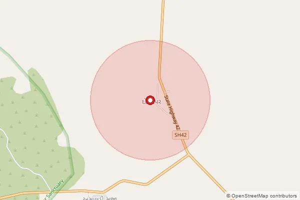 Map showing approximate area covered by Pincode 370630 — Dolatpar Bo, Kachchh