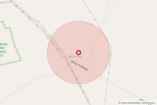Map showing approximate area covered by Pincode 370641 — Moti Sindhodi Bo, Kachchh
