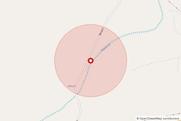 Map showing approximate area covered by Pincode 370645 — Khirsara Bo, Kachchh