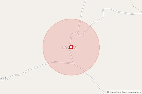 Map showing approximate area covered by Pincode 370660 — Kalatalav Bo, Kachchh