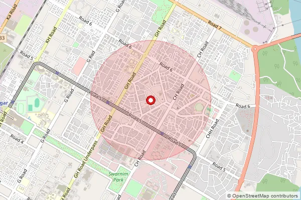 Map showing approximate area covered by Pincode 382021 — Gandhinagar Sector 30 So, Gandhinagar