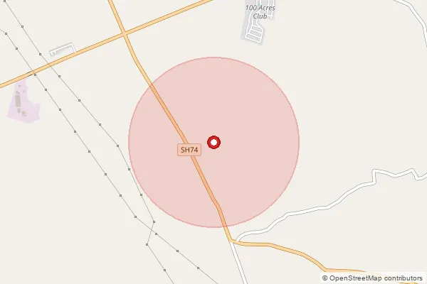 Map showing approximate area covered by Pincode 382110 — Fangadi Bo, Ahmadabad