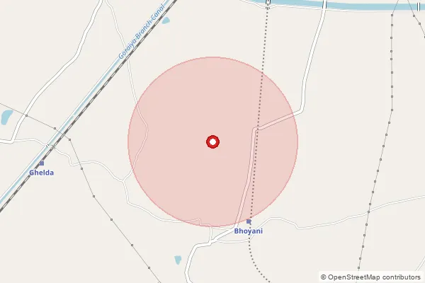 Map showing approximate area covered by Pincode 382145 — Balsasan Bo, Ahmadabad