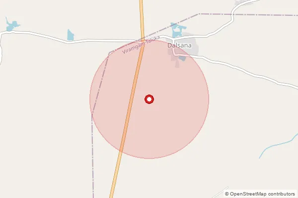 Map showing approximate area covered by Pincode 382150 — Bhojwa Bo, Ahmadabad