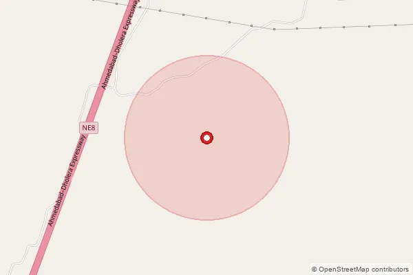 Map showing approximate area covered by Pincode 382250 — Chokdi Bo, Botad