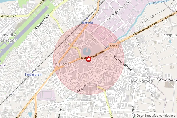 Map showing approximate area covered by Pincode 382330 — Pardhol Bo, Ahmadabad