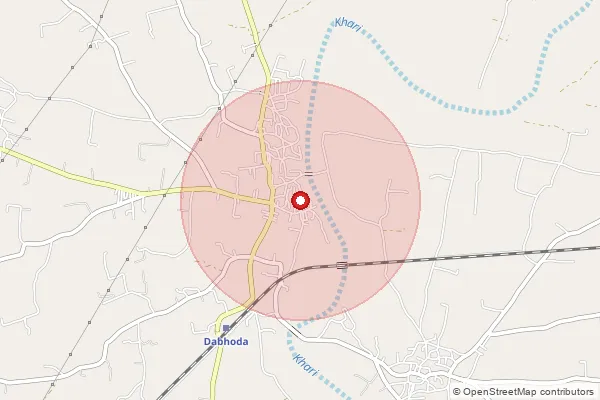 Map showing approximate area covered by Pincode 382355 — Prantiya Bo, Gandhinagar
