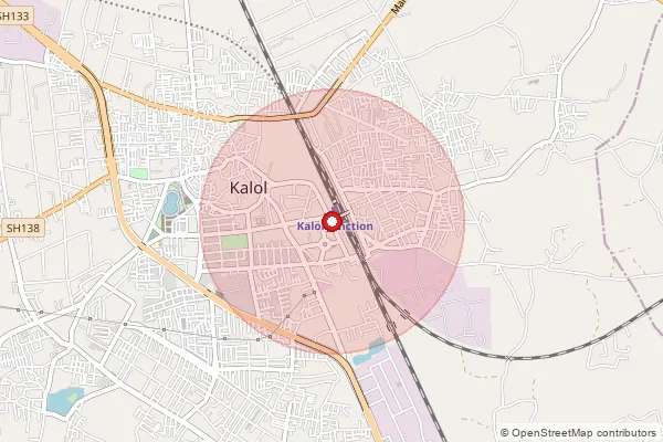 Map showing approximate area covered by Pincode 382423 — Jamiyatpura Bo, Gandhinagar