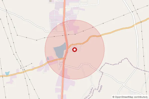 Map showing approximate area covered by Pincode 382427 — Aslali So, Ahmadabad